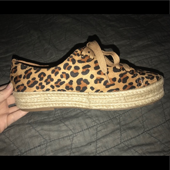 leopard espadrille sneakers